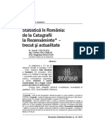 Statistica in Romania de La Catagrafii La Recensaminte