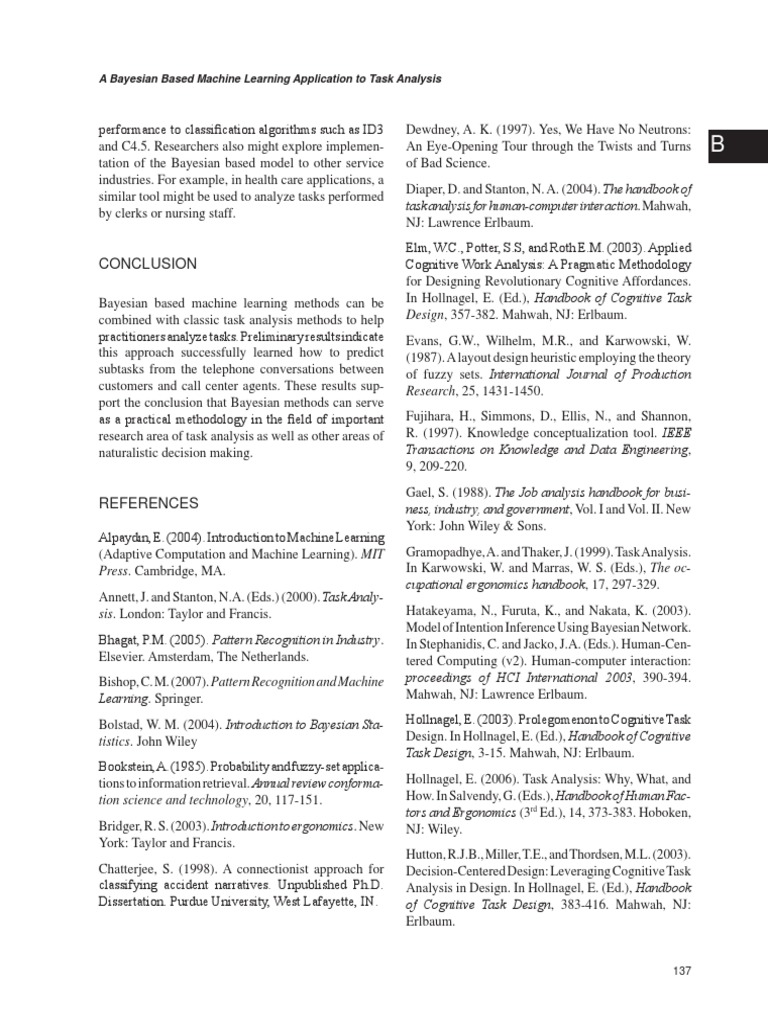 Classic Task Analysis Methods Machine Learning Human Computer Interaction