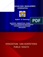 Kebijakan Dan Manajemen Kesehatan