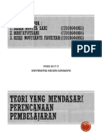 Teori Yang Mendasari Perencanaan Pembelajaran