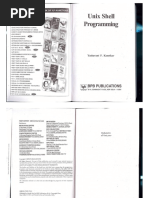 Unix Shell Programming Yashwant Kanitkar Pdf