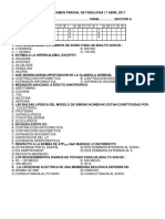 Primer Examen Parcial de Fisiologia I 7 Abril 2017