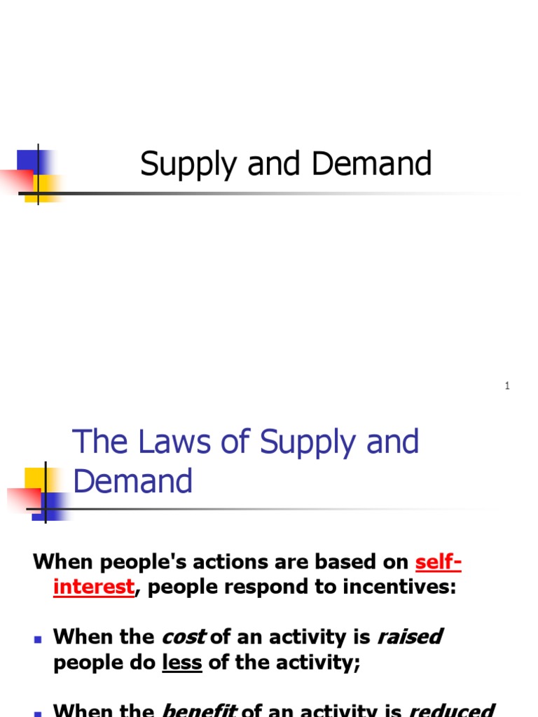 Laws of Supply and Demand PDF