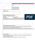 Plan de Estudios Tics Excel