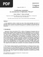 Conflicting Constraints An Introduction To Optimality Theory