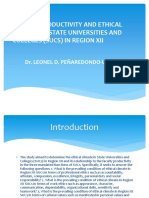 Faculty Productivity and Ethical Climate of State Universities and Colleges (Sucs) in Region Xii