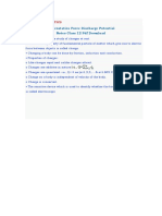 Electrostatics Force Discharge Potential Notes Class 12 PDF Download