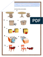 Toys - Prepositions: Listen To Your Teacher and Choose The Correct Option