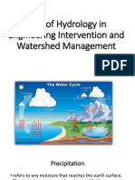 Role of Hydrology in Engineering Intervention and Watershed