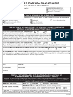 Child Care Staff Health Assessment: Date Read