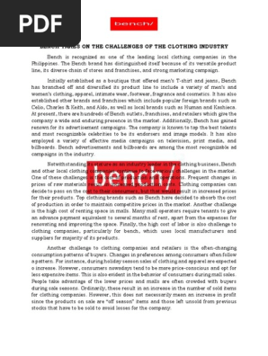 Bench Case Study Retail Brand