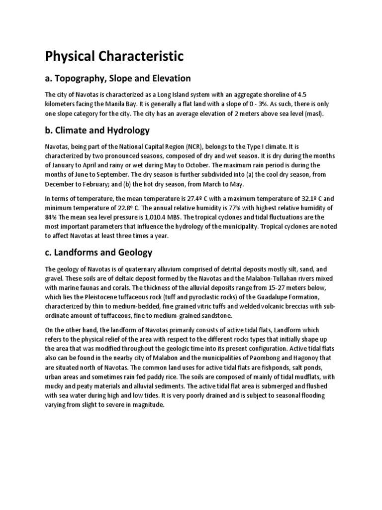 Physical Characteristics | PDF | Soil | Stream