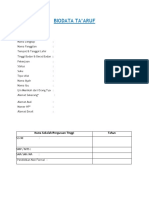 Biodata Ta'Aruf Kosong