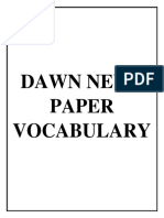 DAWN Newspaper Vocabulary