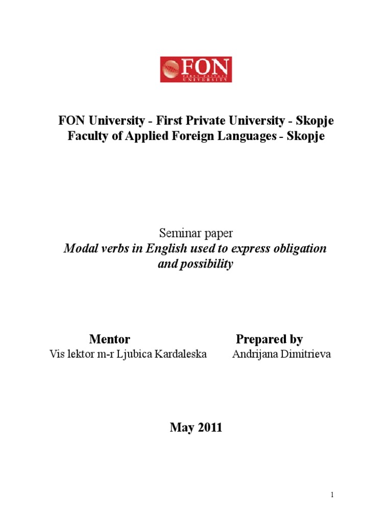 FON University - First Private University - Skopje Faculty of Applied ...