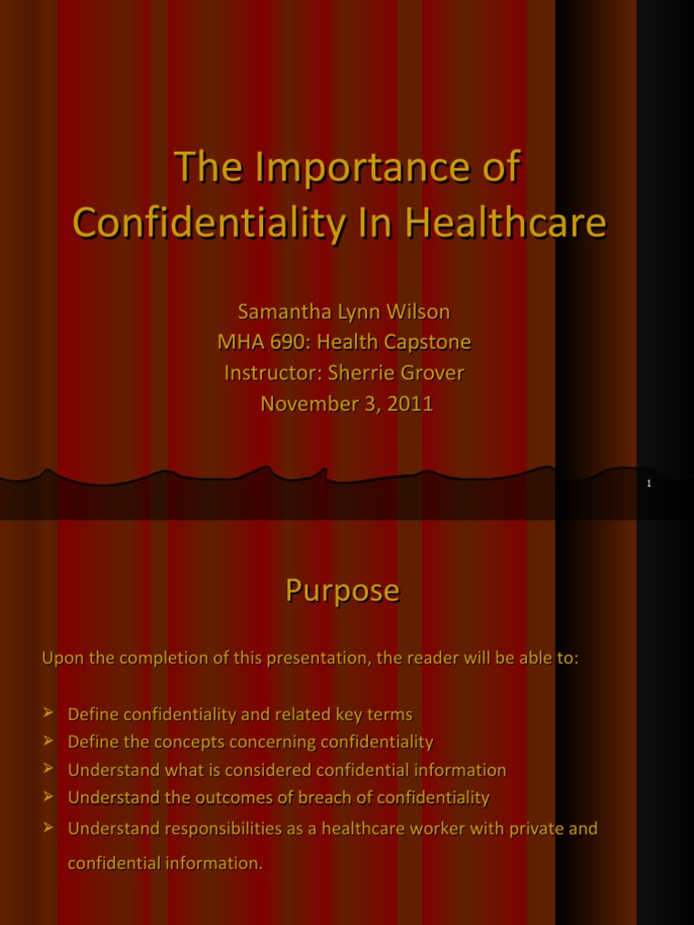 The Importance of Confidentiality in Healthcare PDF Joint