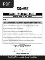 Allen: Ntse (Stage-Ii) Test Series