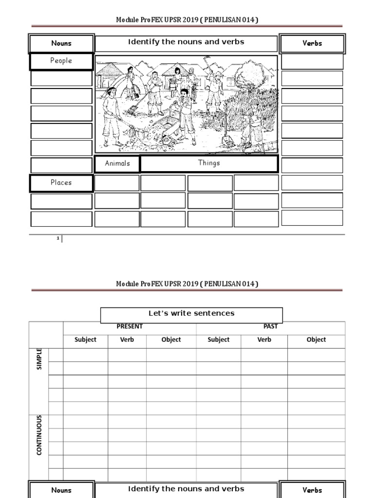 Nouns and Verbs Identification Guide | PDF | Subject (Grammar) | Object ...