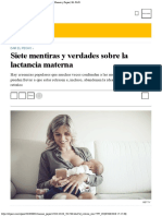 Siete Mentiras y Verdades Sobre La Lactancia Materna