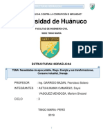 ESTRUCTURAS HIDRÁULICAS - Informe