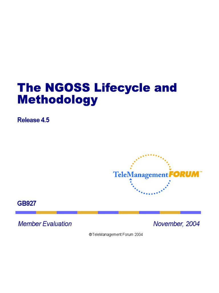 The NGOSS Lifecycle and Methodology: Release 4.5 | PDF | Product ...