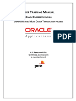 Oracle Process Execution Dispensing & MO Guide