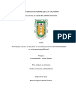 Afectaciones Culturales Sobre La Toma de Decisiones Del Microempresario Mexicalense