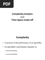 Complexity Analysis Time-Space Trade-Off