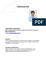 Subhadeep Chowdhury Updated Resume With Photo
