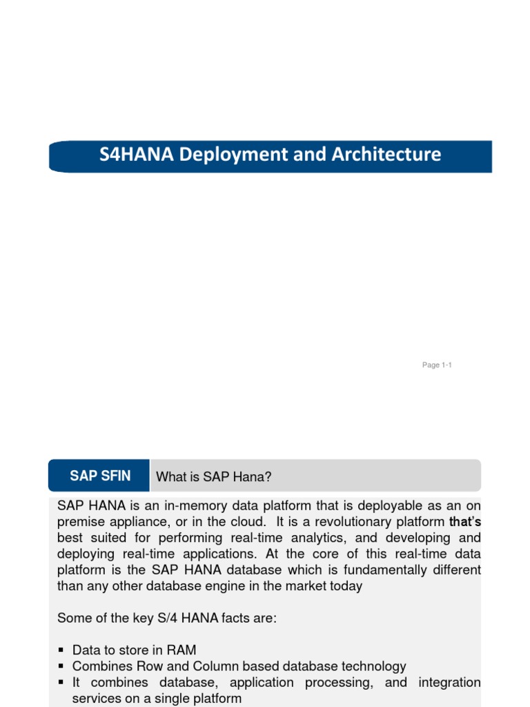 SAP S4HANA Deployment Guide | PDF | Sap Se | Cloud Computing