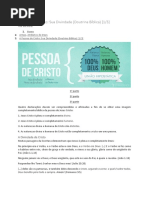 A Pessoa de Cristo Sua Divindade