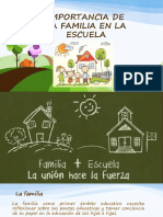 Importancia de La Familia en La Escuela