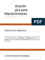 Administración Estratégica para Mantenimiento