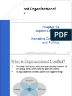 Advanced Organizational Theory: September 21, 2010 Managing Conflict, Power, and Politics