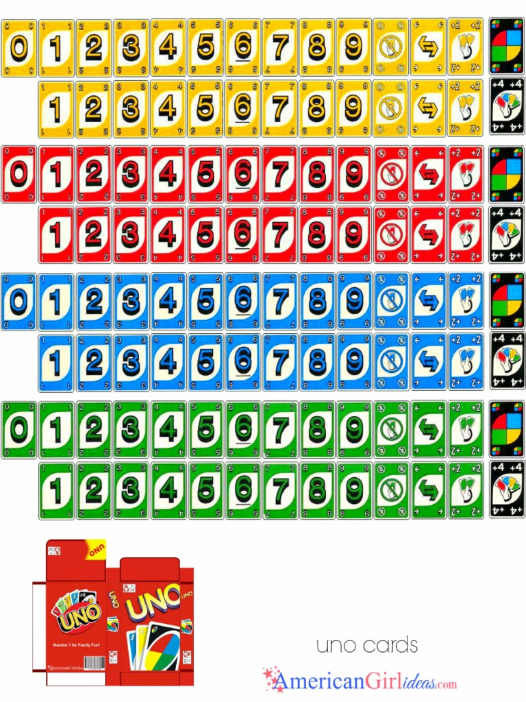 american girl uno cards printables front pdf pdf