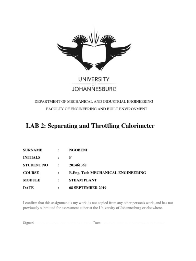 Separating and Throttling Calorimeter Download Free PDF Steam