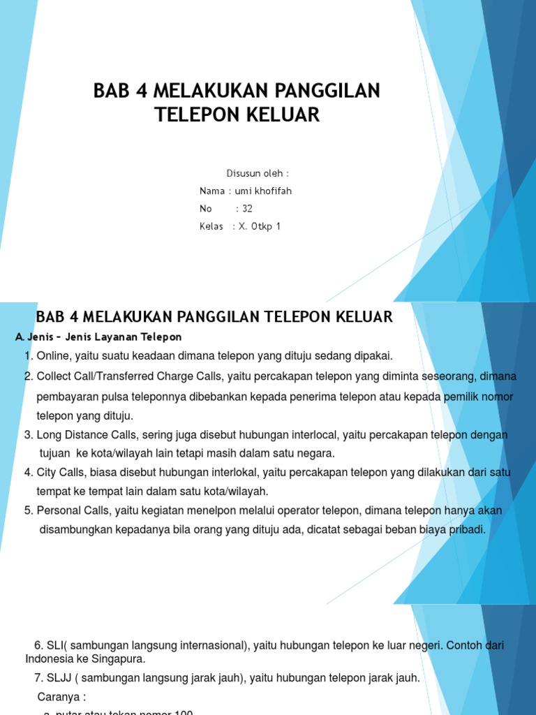 Melakukan Panggilan Telepon Keluar