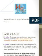 Introduction To Hypothesis Testing