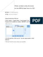 Watching Rick and Morty Can Help To Reduce The Anxiety 1.enter The Data Below Into SPSS by Hand. Save It As PET-hand - Sav'