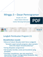 Minggu 3 - Dasar Pemrograman