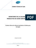 Primero Informe Monitoreo de Calidad de Barras - 2012 PDF