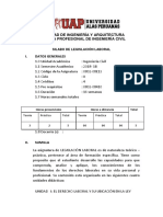 Silabus Legislación Laboral