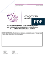 Código de Ética Y Reglas de Integridad A Las Que Deben Sujetarse Los Servidores Públicos de La Administración Pública Estatal