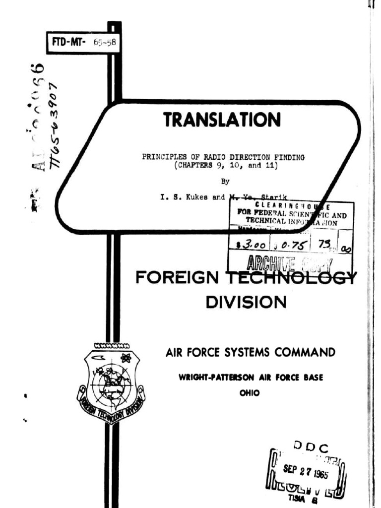 Translation Radio Direction Finding PDF Download Free PDF Inductance Antenna (Radio)
