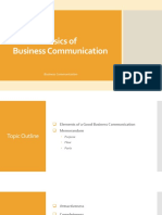 Topic 01 - Basics of Business Communication PDF