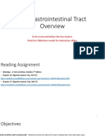 DLA 10 - Gastrointestinal Tract Overview