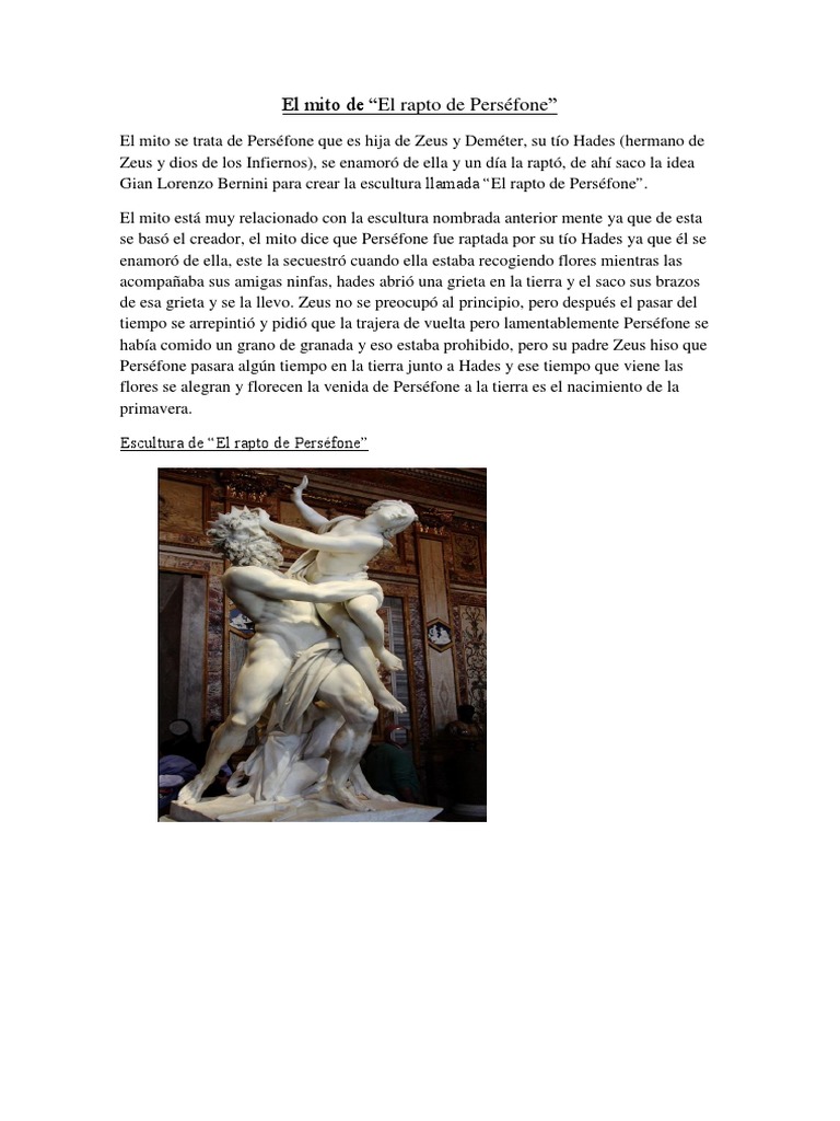 El Rapto de Perséfone | PDF