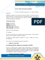 Evidencia 14: Taller Sobre Punto de Equilibrio: en El Ejemplo Anterior: Bajemos Los Costos Fijos A 270.000