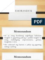 Memorandum-Filipino Sa Piling Larang