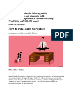 The Economist, 4 October 2018 - How To Run A Calm Workplace